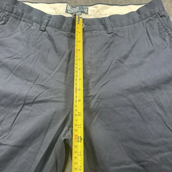 Vtg Polo Ralph Lauren Pants Suffield Flat Front Chino Mens  38x32 Blue - Picture 9 of 11